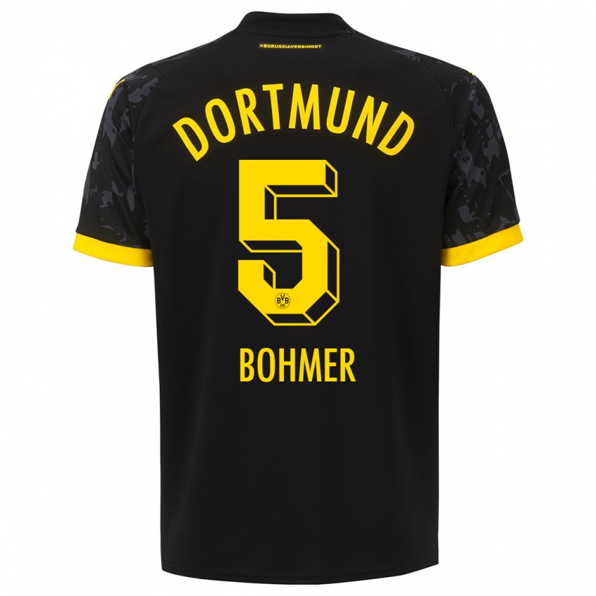 Herren Tim Bohmer #5 Schwarz Auswärtstrikot Trikot 2023/24 T-Shirt Österreich