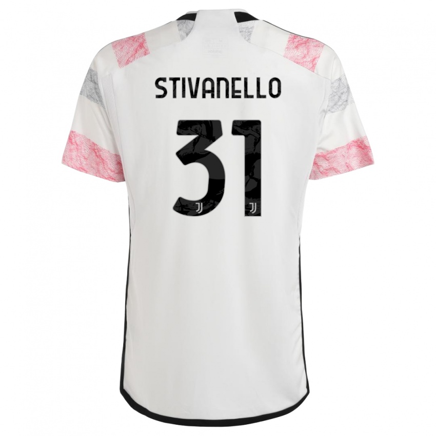 Herren Riccardo Stivanello #31 Weiß Rosa Auswärtstrikot Trikot 2023/24 T-Shirt Österreich