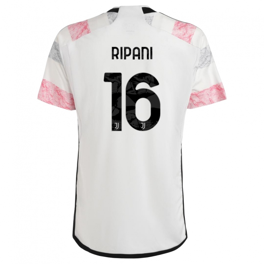 Herren Diego Ripani #16 Weiß Rosa Auswärtstrikot Trikot 2023/24 T-Shirt Österreich