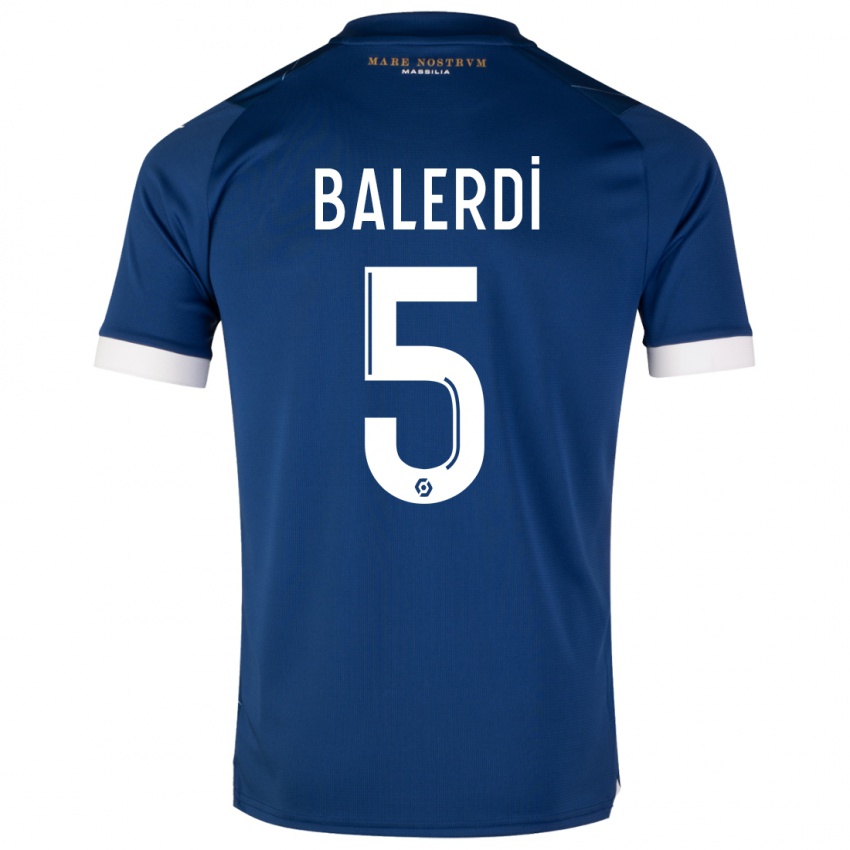 Herren Leonardo Balerdi #5 Dunkelblau Auswärtstrikot Trikot 2023/24 T-Shirt Österreich