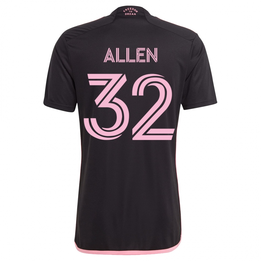 Herren Noah Allen #32 Schwarz Auswärtstrikot Trikot 2023/24 T-Shirt Österreich