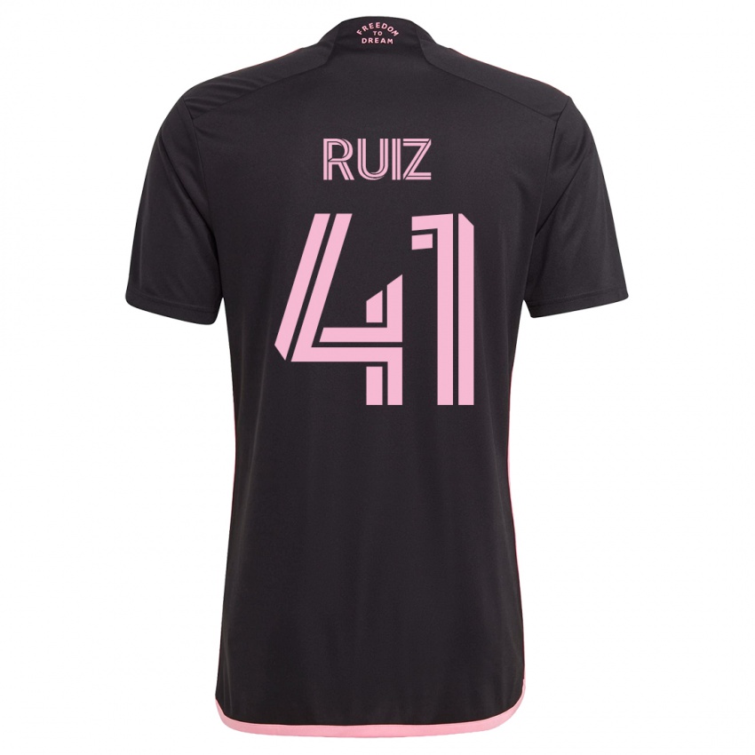 Herren David Ruíz #41 Schwarz Auswärtstrikot Trikot 2023/24 T-Shirt Österreich