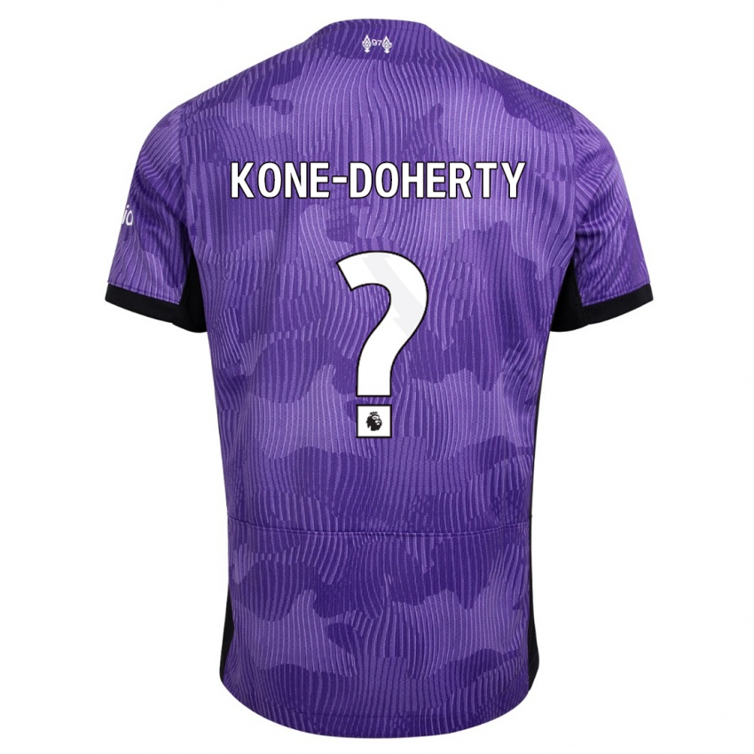 Herren Trent Kone-Doherty #0 Lila Ausweichtrikot Trikot 2023/24 T-Shirt Österreich