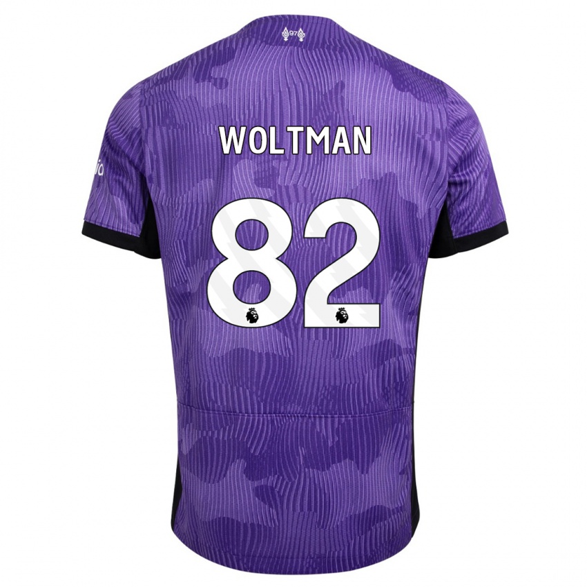 Herren Max Woltman #82 Lila Ausweichtrikot Trikot 2023/24 T-Shirt Österreich