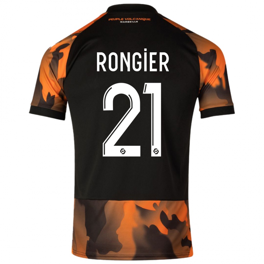 Herren Valentin Rongier #21 Schwarzorange Ausweichtrikot Trikot 2023/24 T-Shirt Österreich