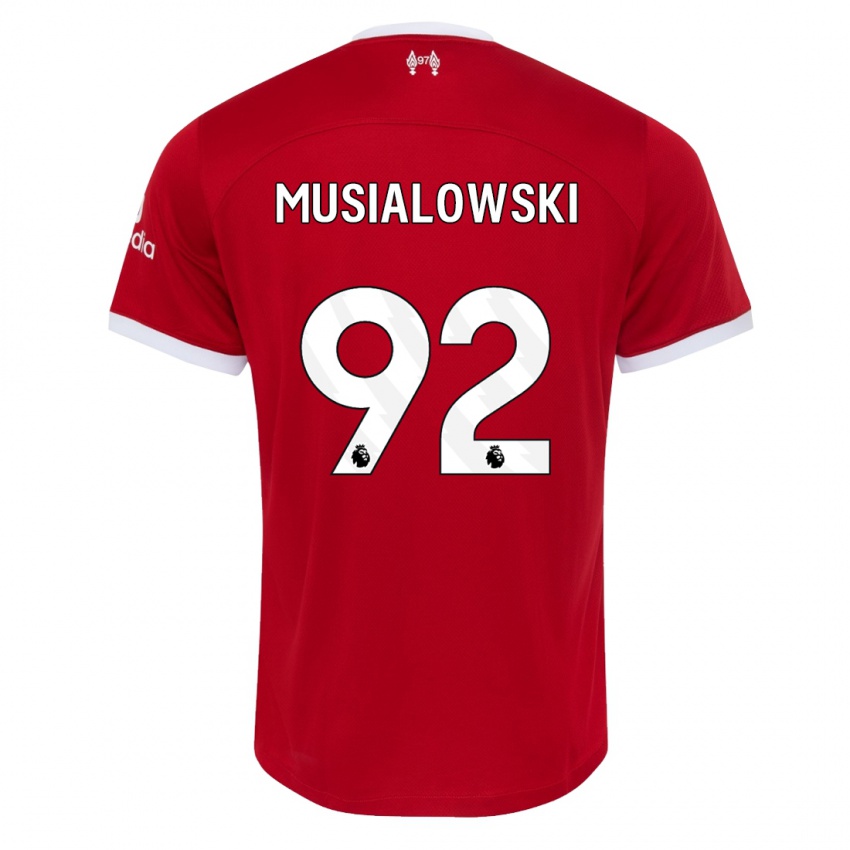 Damen Mateusz Musialowski #92 Rot Heimtrikot Trikot 2023/24 T-Shirt Österreich