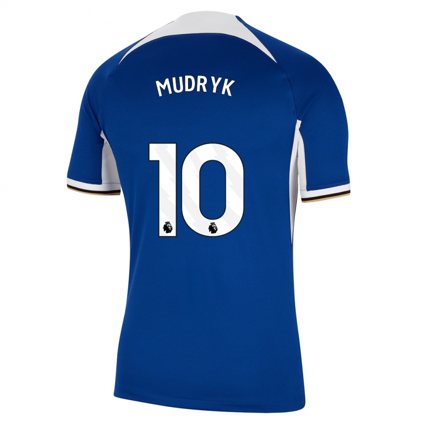Damen Mykhaylo Mudryk #10 Blau Heimtrikot Trikot 2023/24 T-Shirt Österreich