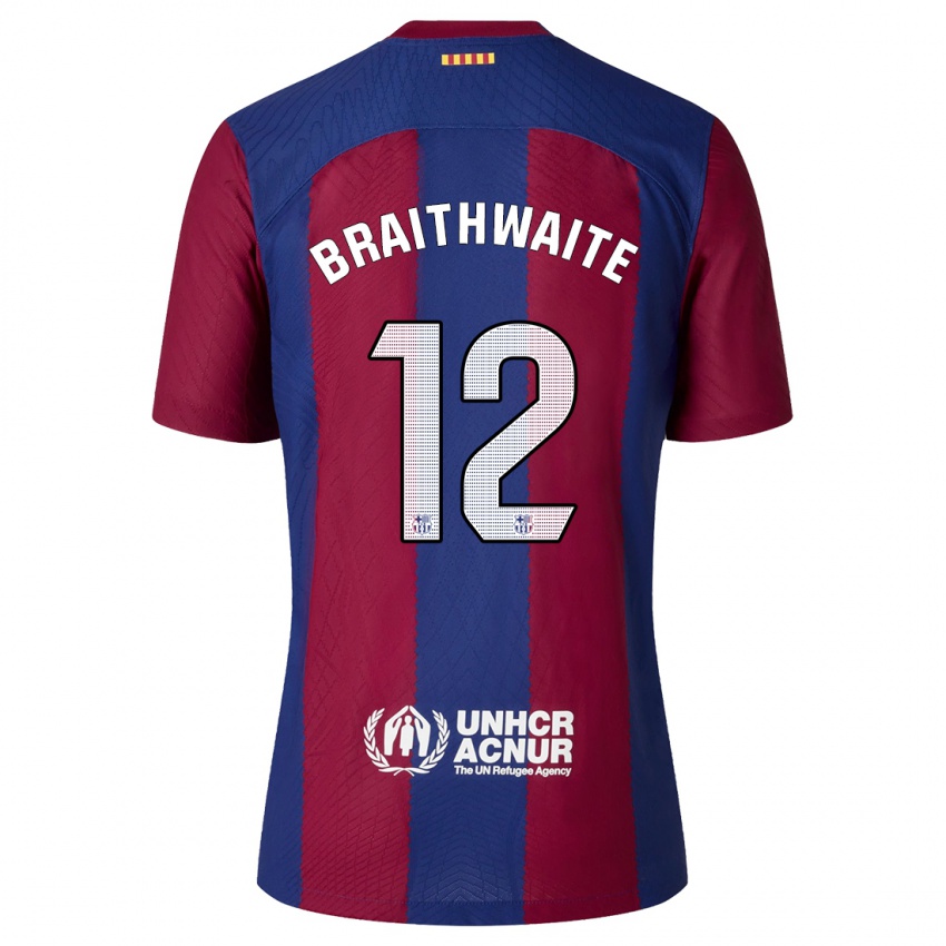 Damen Martin Braithwaite #12 Rot Blau Heimtrikot Trikot 2023/24 T-Shirt Österreich