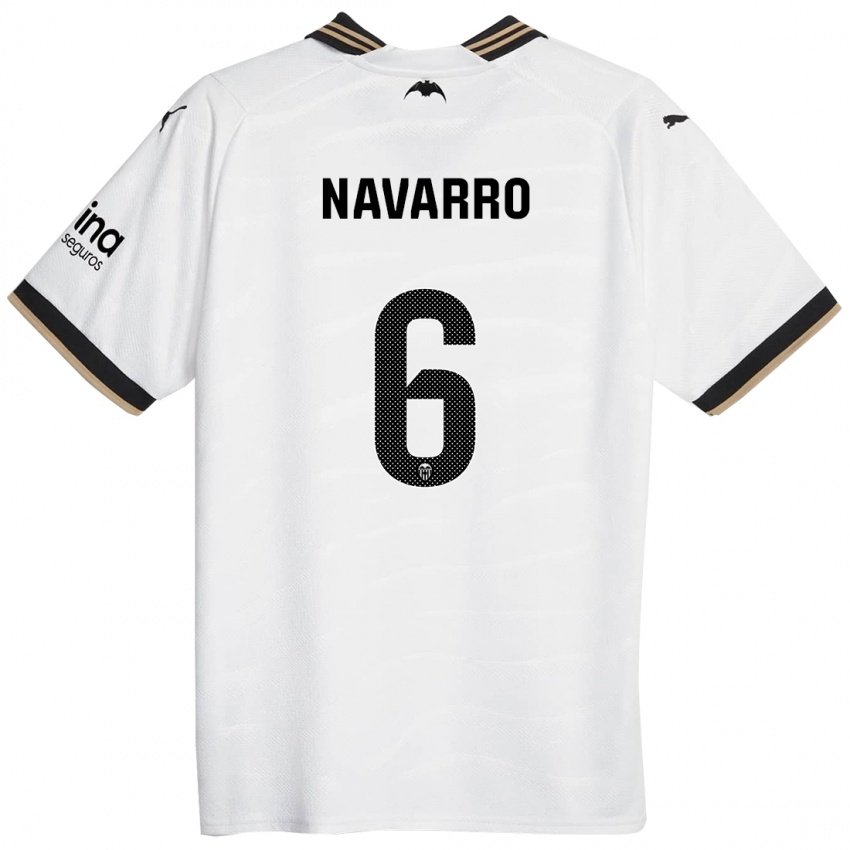 Damen Javi Navarro #6 Weiß Heimtrikot Trikot 2023/24 T-Shirt Österreich
