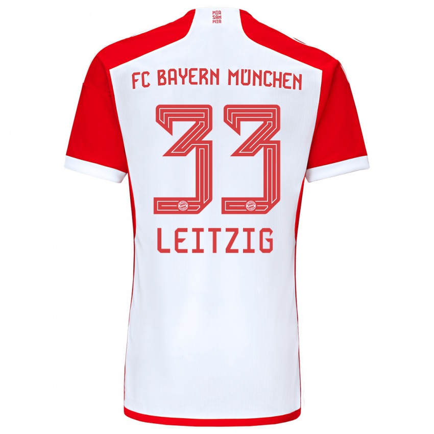 Damen Janina Leitzig #33 Rot-Weiss Heimtrikot Trikot 2023/24 T-Shirt Österreich