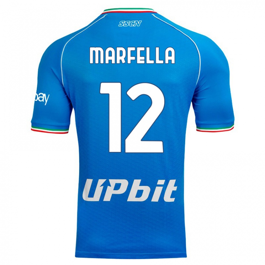 Damen Davide Marfella #12 Himmelblau Heimtrikot Trikot 2023/24 T-Shirt Österreich
