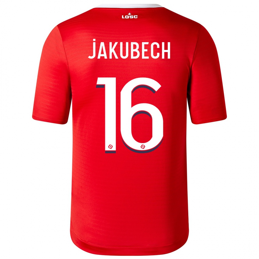 Damen Adam Jakubech #16 Rot Heimtrikot Trikot 2023/24 T-Shirt Österreich