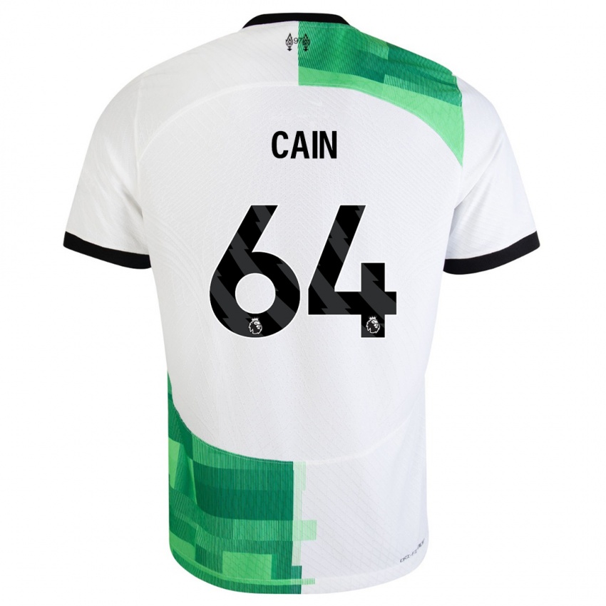 Damen Jake Cain #64 Weiß Grün Auswärtstrikot Trikot 2023/24 T-Shirt Österreich