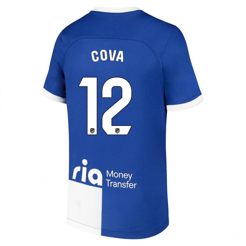 Damen Adrian Cova #12 Blau Weiss Auswärtstrikot Trikot 2023/24 T-Shirt Österreich
