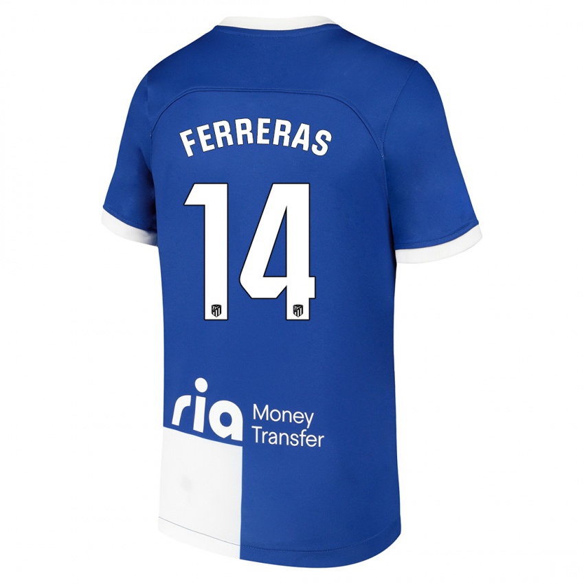 Damen Adrian Ferreras #14 Blau Weiss Auswärtstrikot Trikot 2023/24 T-Shirt Österreich