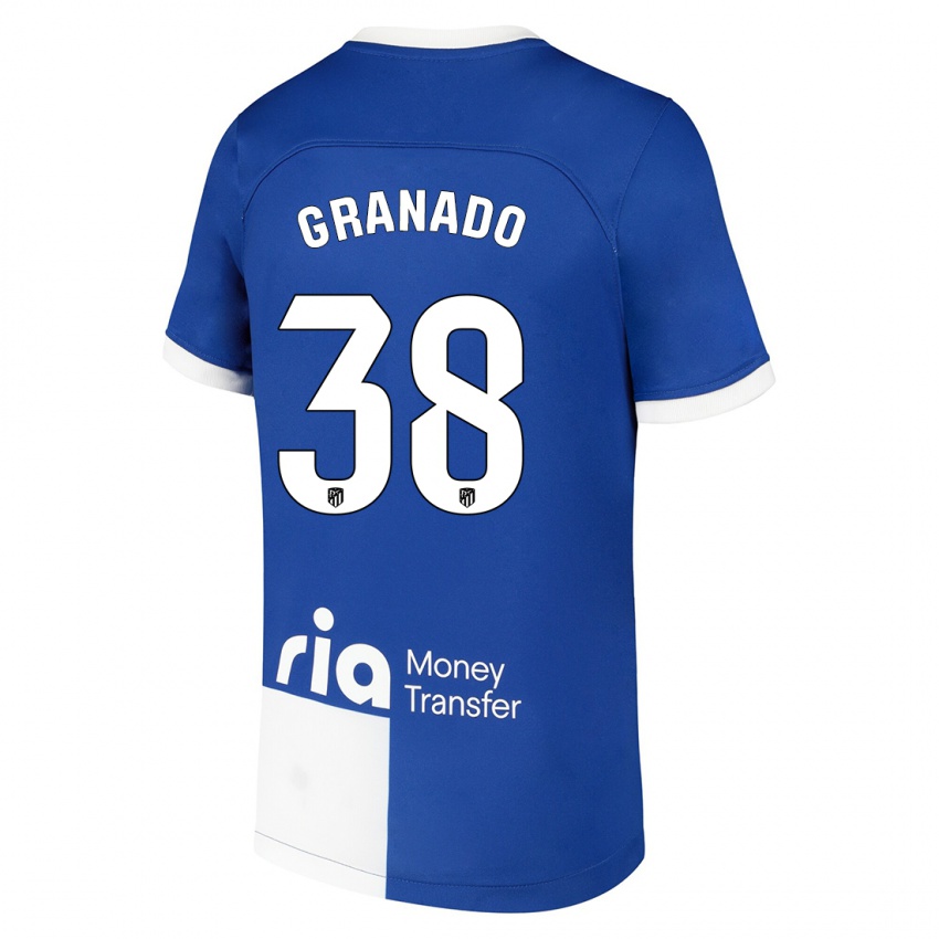 Damen Adrian Granado #38 Blau Weiss Auswärtstrikot Trikot 2023/24 T-Shirt Österreich