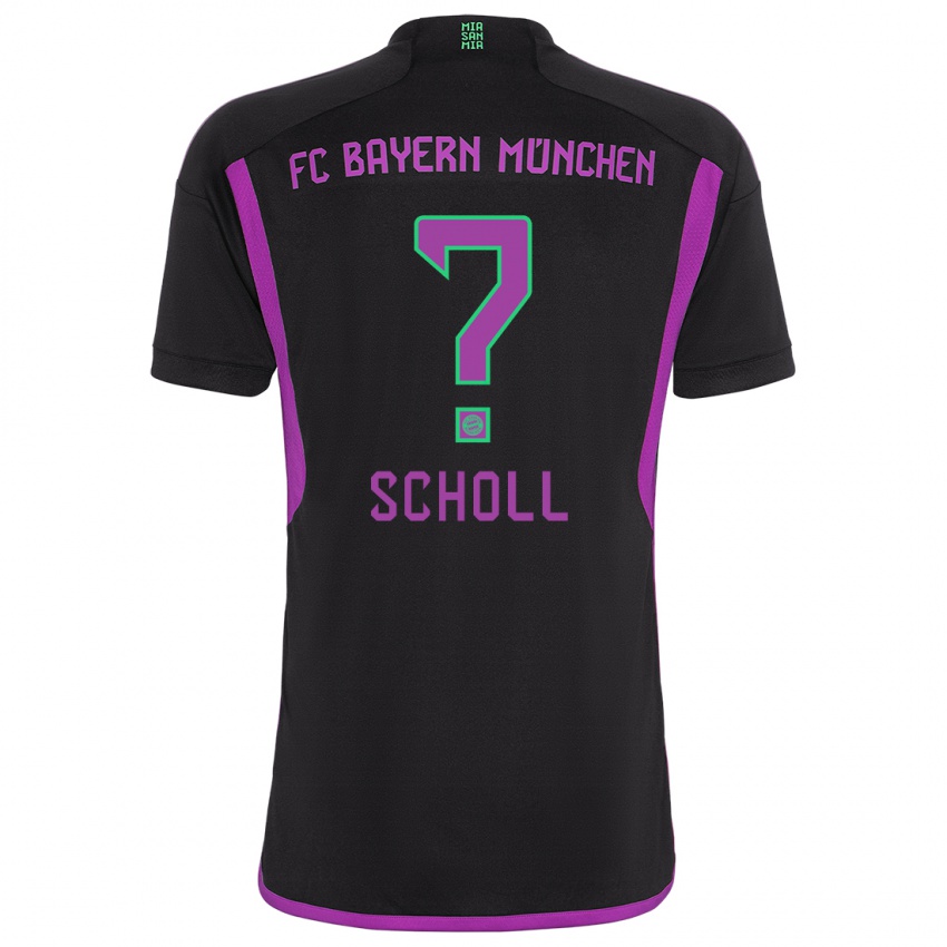 Damen Paul Scholl #0 Schwarz Auswärtstrikot Trikot 2023/24 T-Shirt Österreich