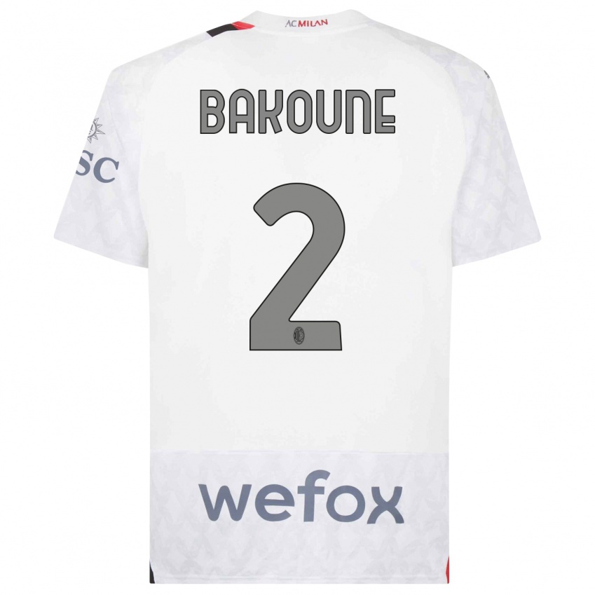 Damen Adam Bakoune #2 Weiß Auswärtstrikot Trikot 2023/24 T-Shirt Österreich