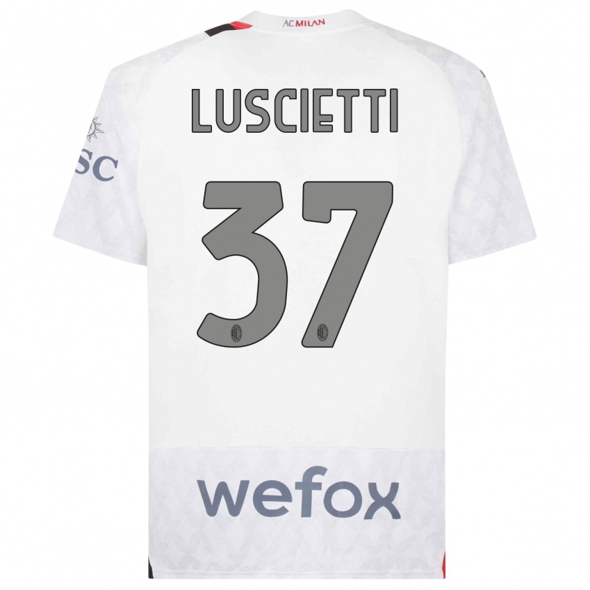 Damen Abebe Luscietti #37 Weiß Auswärtstrikot Trikot 2023/24 T-Shirt Österreich