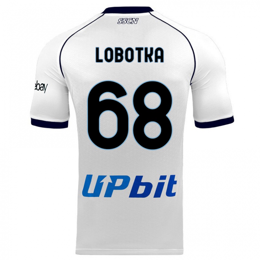 Damen Stanislav Lobotka #68 Weiß Auswärtstrikot Trikot 2023/24 T-Shirt Österreich