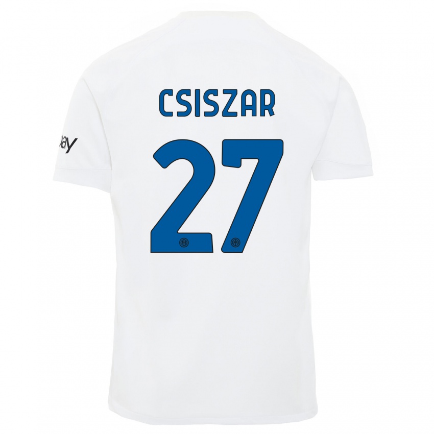 Damen Henrietta Csiszar #27 Weiß Auswärtstrikot Trikot 2023/24 T-Shirt Österreich