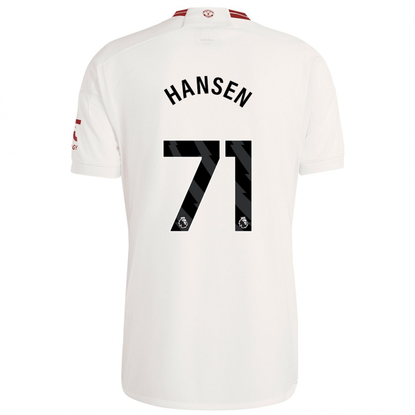 Damen Isak Hansen-Aaroen #71 Weiß Ausweichtrikot Trikot 2023/24 T-Shirt Österreich