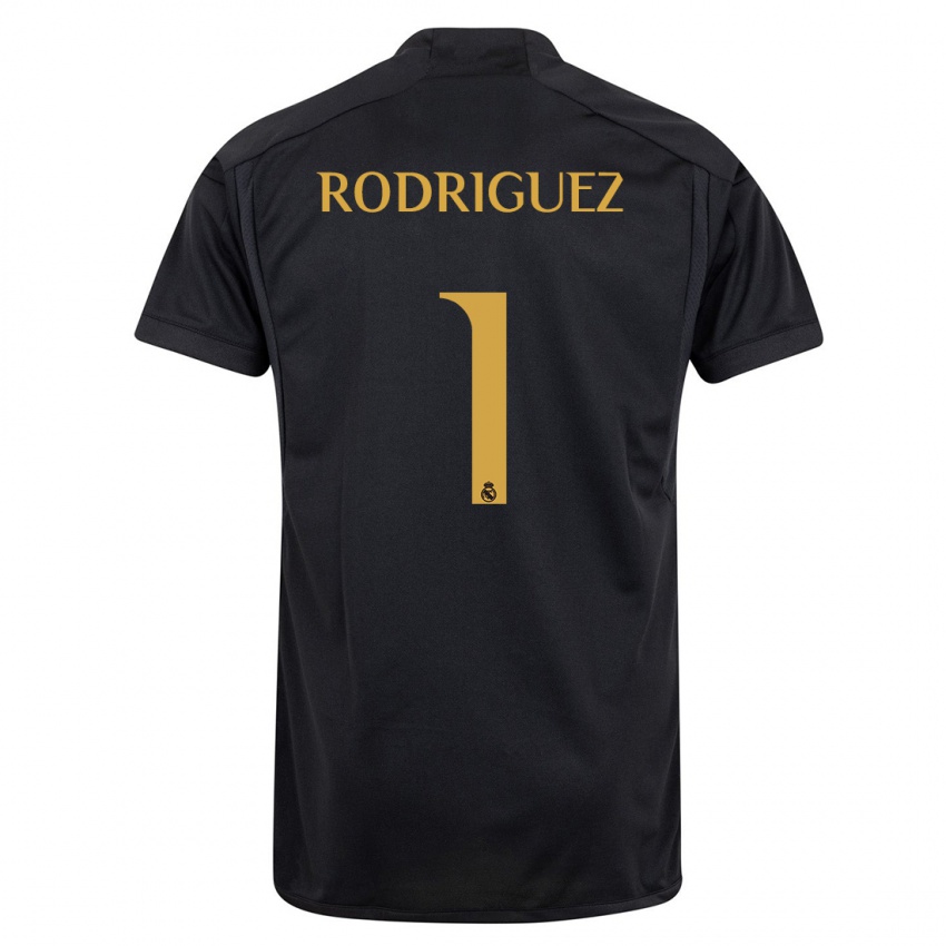Damen Misa Rodriguez #1 Schwarz Ausweichtrikot Trikot 2023/24 T-Shirt Österreich