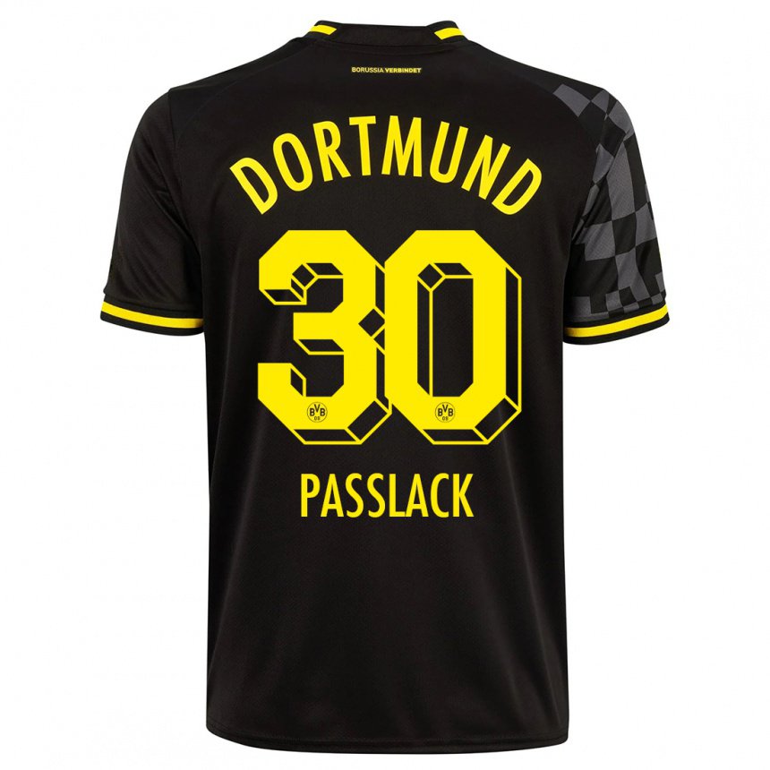 Herren Felix Passlack #30 Schwarz Auswärtstrikot Trikot 2022/23 T-shirt Österreich