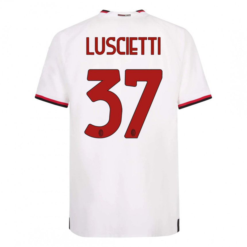 Herren Abebe Luscietti #37 Weiß Rot Auswärtstrikot Trikot 2022/23 T-shirt Österreich