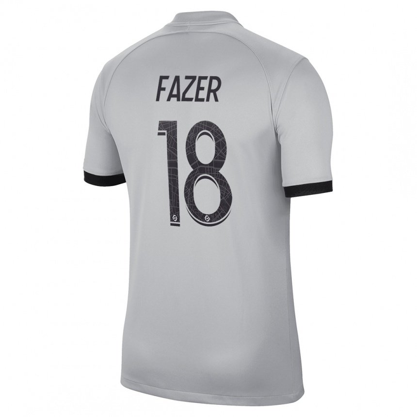 Herren Laurina Fazer #18 Grau Auswärtstrikot Trikot 2022/23 T-shirt Österreich