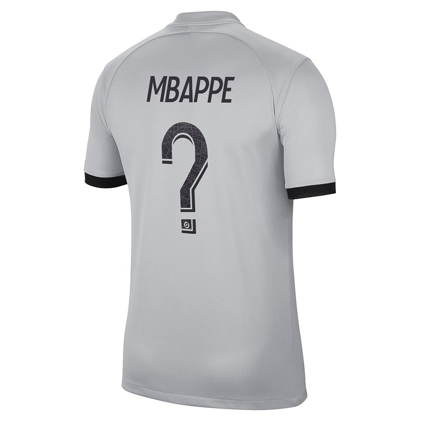 Herren Ethan Mbappe #0 Grau Auswärtstrikot Trikot 2022/23 T-shirt Österreich