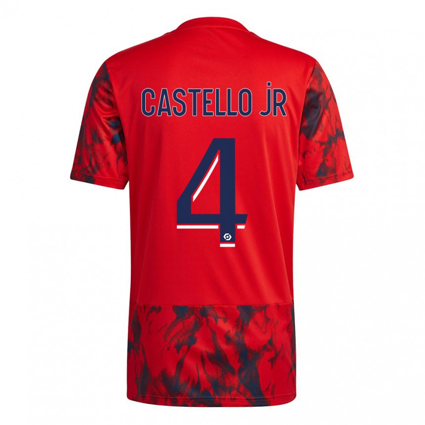 Herren Castello Lukeba #4 Roter Raum Auswärtstrikot Trikot 2022/23 T-shirt Österreich