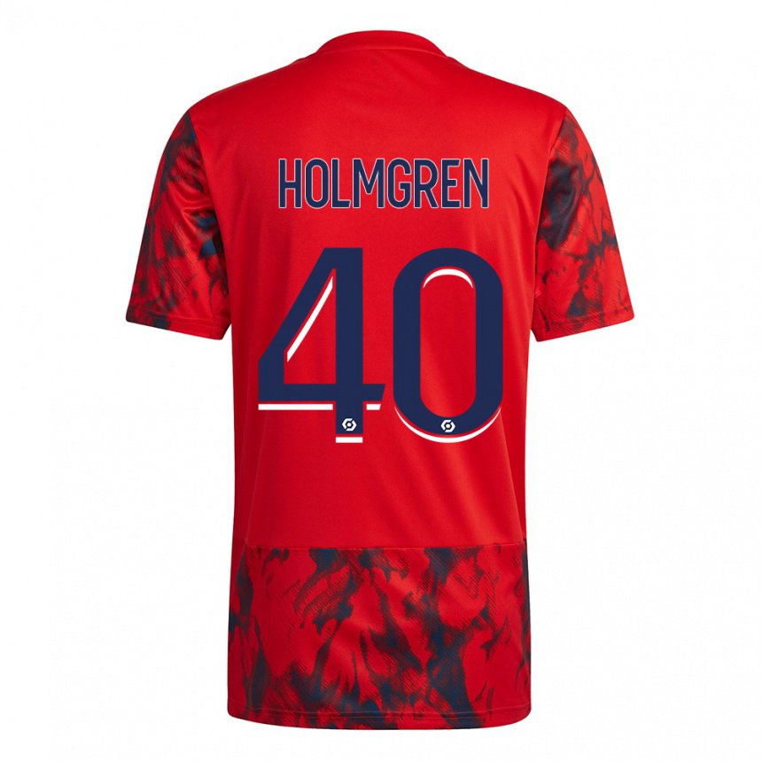 Herren Emma Holmgren #40 Roter Raum Auswärtstrikot Trikot 2022/23 T-shirt Österreich