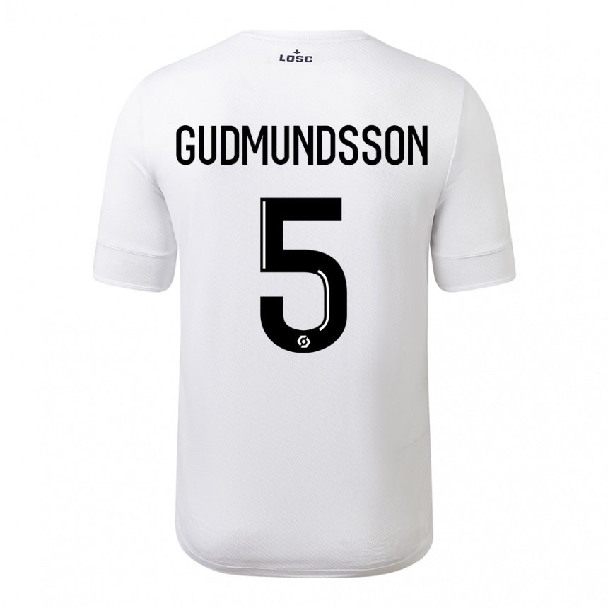 Herren Gabriel Gudmundsson #5 Weiß Purpur Auswärtstrikot Trikot 2022/23 T-shirt Österreich