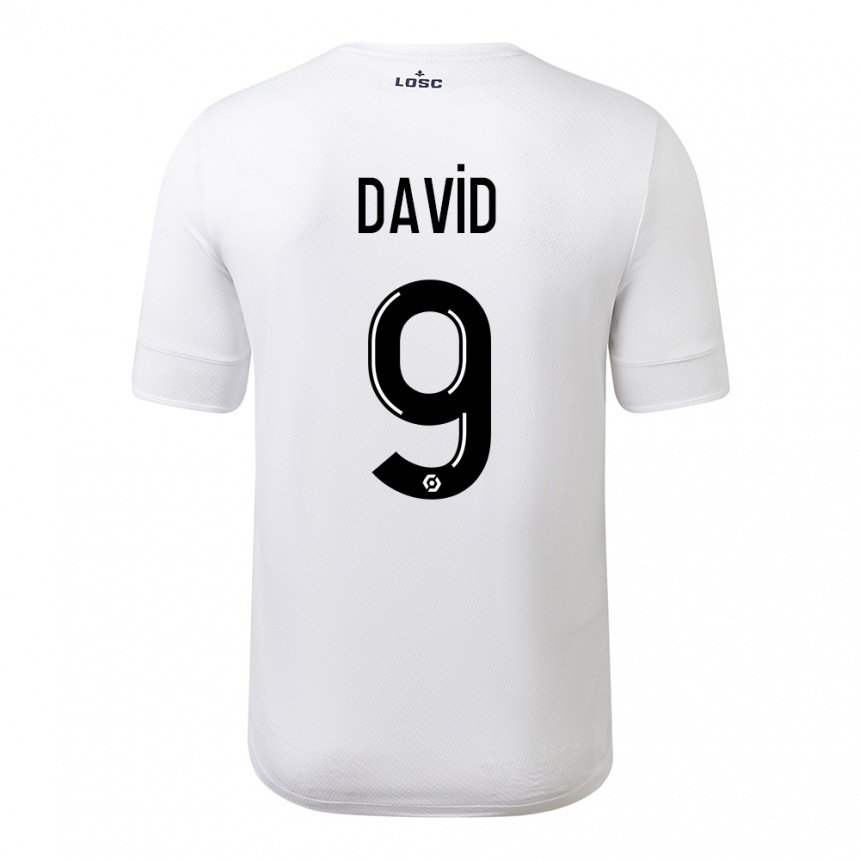 Herren Jonathan David #9 Weiß Purpur Auswärtstrikot Trikot 2022/23 T-shirt Österreich