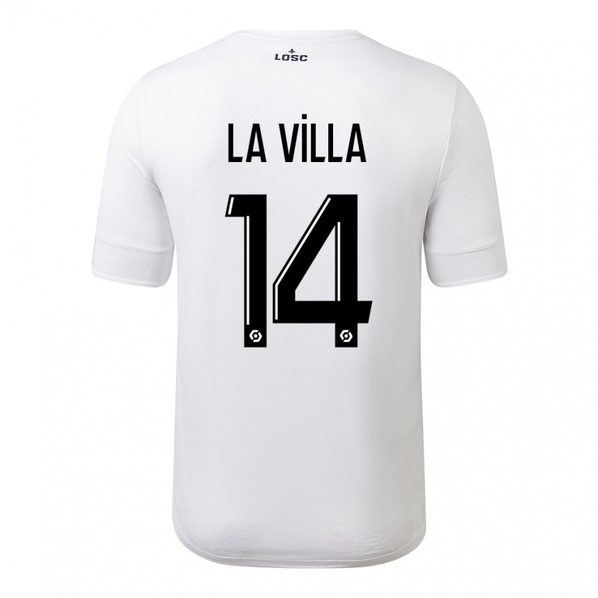 Herren Caroline La Villa #14 Weiß Purpur Auswärtstrikot Trikot 2022/23 T-shirt Österreich