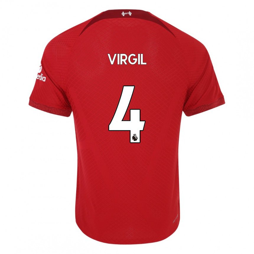 Damen Virgil Van Dijk #4 Dunkelrot Heimtrikot Trikot 2022/23 T-shirt Österreich
