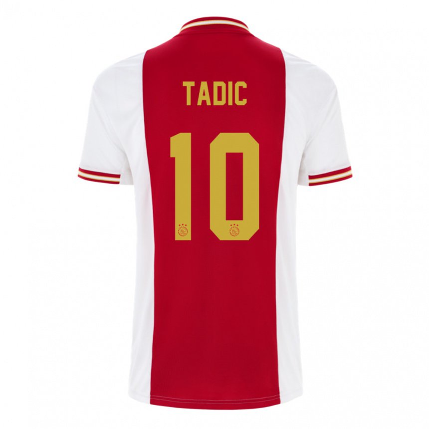 Damen Dusan Tadic #10 Dunkelrot Weiß Heimtrikot Trikot 2022/23 T-shirt Österreich
