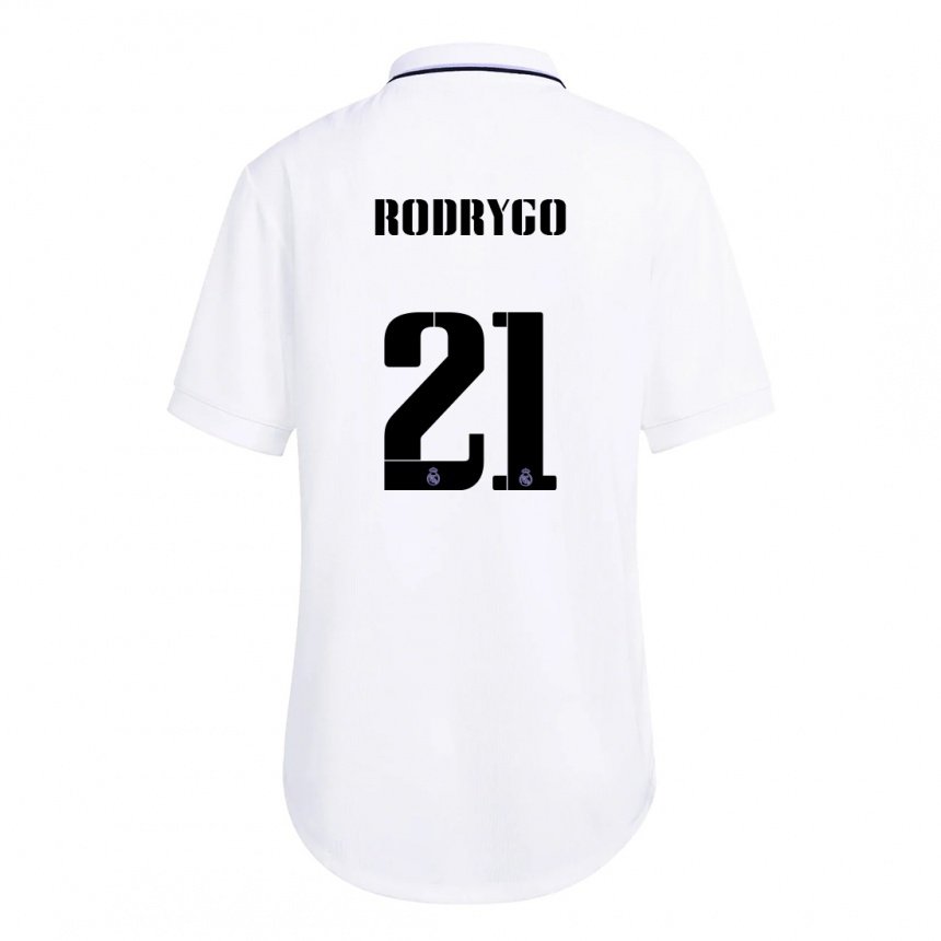 Damen Rodrygo #21 Weiß Lila Heimtrikot Trikot 2022/23 T-shirt Österreich