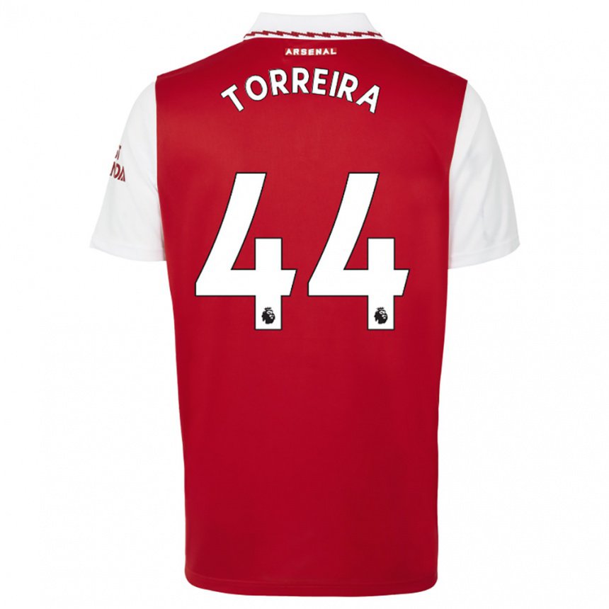 Damen Lucas Torreira #44 Rot Weiß Heimtrikot Trikot 2022/23 T-shirt Österreich