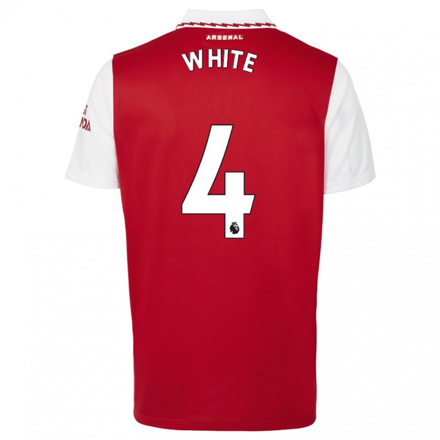 Damen Ben White #4 Rot Weiß Heimtrikot Trikot 2022/23 T-shirt Österreich