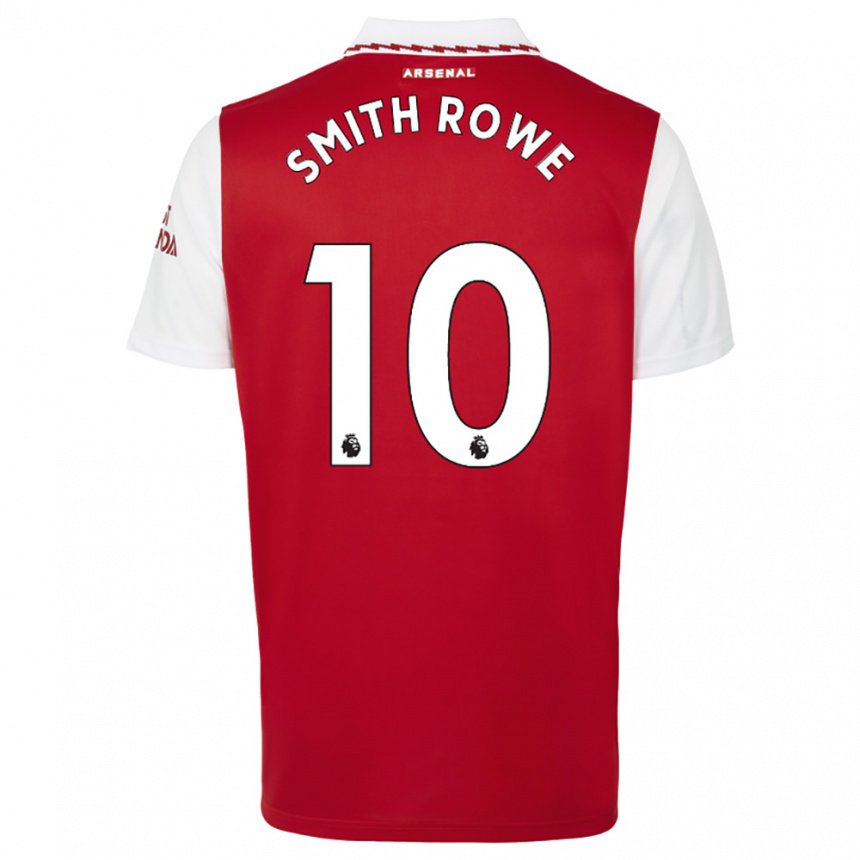 Damen Emile Smith Rowe #10 Rot Weiß Heimtrikot Trikot 2022/23 T-shirt Österreich