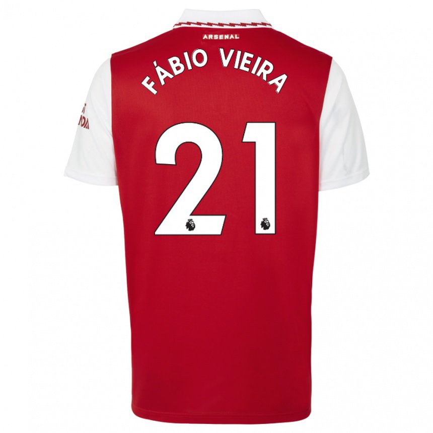 Damen Fabio Vieira #21 Rot Weiß Heimtrikot Trikot 2022/23 T-shirt Österreich