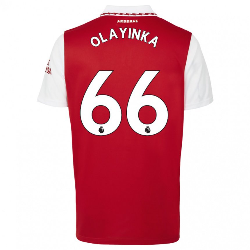 Damen James Olayinka #66 Rot Weiß Heimtrikot Trikot 2022/23 T-shirt Österreich