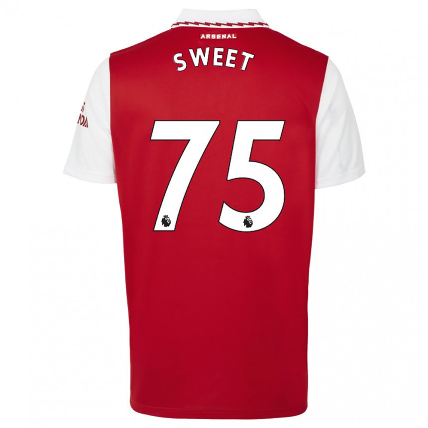 Damen James Sweet #75 Rot Weiß Heimtrikot Trikot 2022/23 T-shirt Österreich
