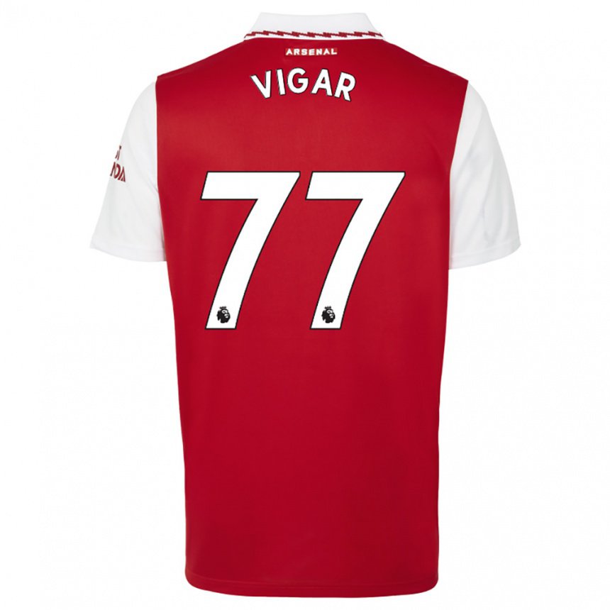 Damen Billy Vigar #77 Rot Weiß Heimtrikot Trikot 2022/23 T-shirt Österreich