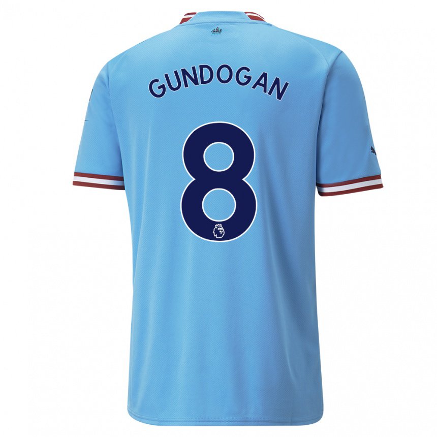 Damen Ilkay Gundogan #8 Blau Rot Heimtrikot Trikot 2022/23 T-shirt Österreich