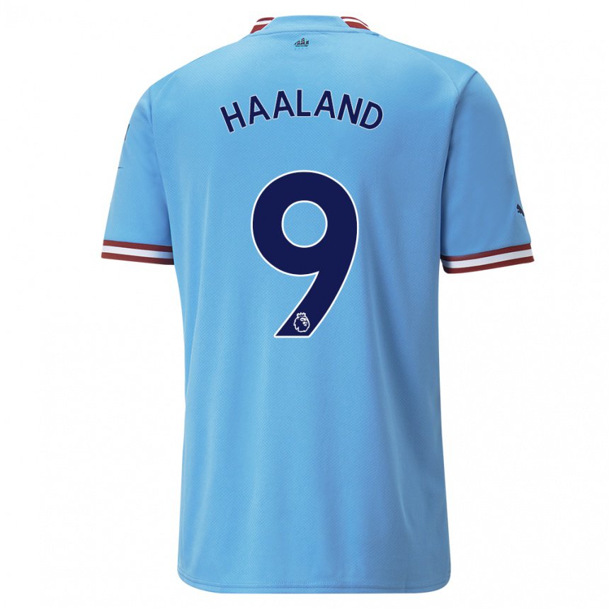 Damen Erling Haaland #9 Blau Rot Heimtrikot Trikot 2022/23 T-shirt Österreich