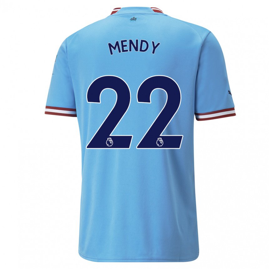Damen Benjamin Mendy #22 Blau Rot Heimtrikot Trikot 2022/23 T-shirt Österreich