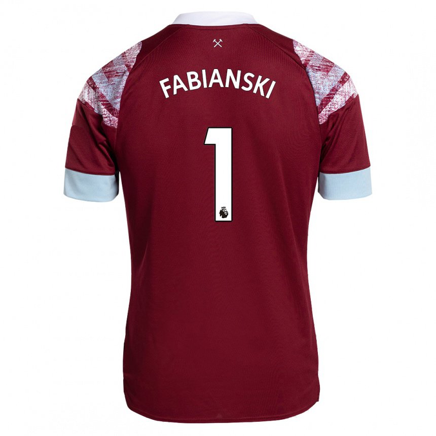Damen Lukasz Fabianski #1 Rotwein Heimtrikot Trikot 2022/23 T-shirt Österreich